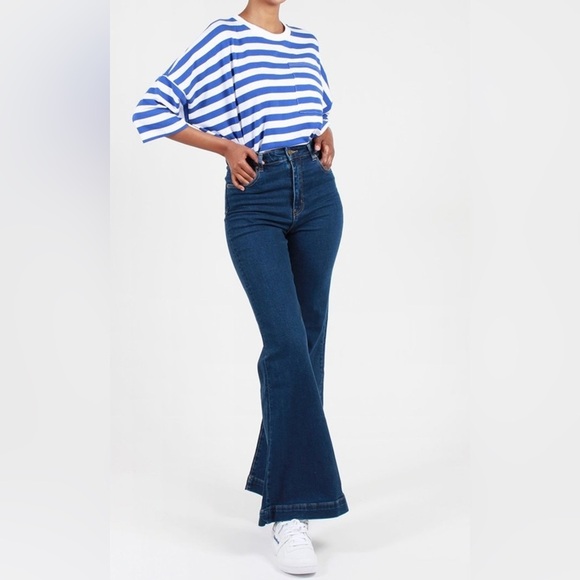 ROLLA'S Dark Blue Wide Leg Jeans - Picture 2 of 16